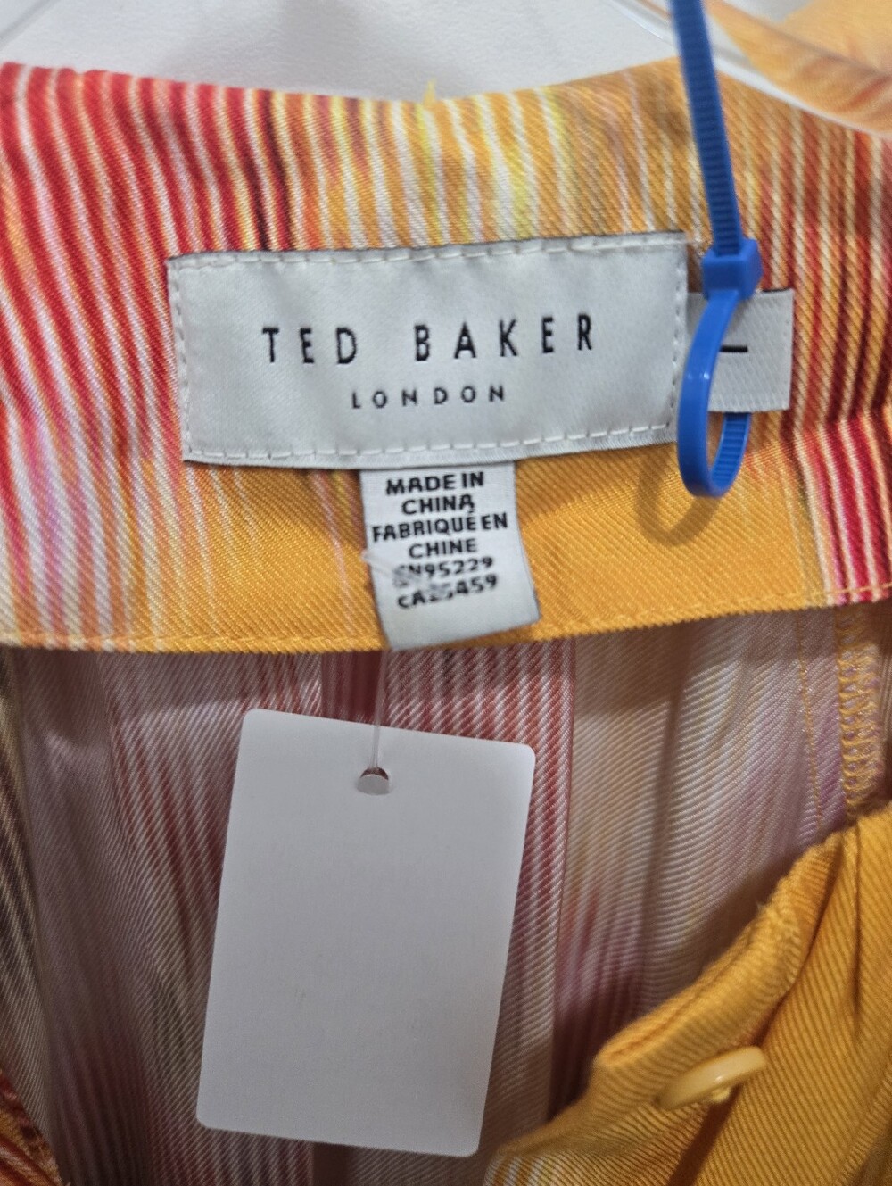 NWOT Ted Baker Yellow Pink Floral Print Mini Dress Sz 4us - Picture 5 of 8